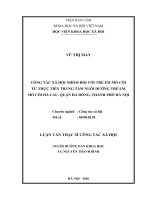 Công tác xã hội nhóm đối với trẻ em mồ côi từ thực tiễn trung tâm nuôi dưỡng trẻ em mồ côi hà cầu, quận hà đông, thành phố hà nội