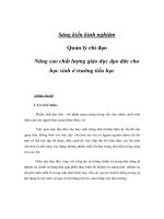 Sáng kiến kinh nghiệm   quản lý chỉ đạo nâng cao chất lượng giáo dục đạo đức cho học sinh ở trường tiểu học 