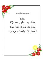 Vận dụng phương pháp thảo luận nhóm vào việc dạy học môn đạo đức lớp 5 