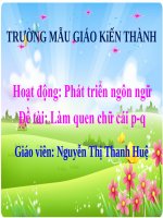 làm quen với chữ cái p, q