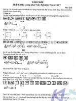 Tuyển tập skill giải toán trắc nghiệm kỳ thi THPT 2017