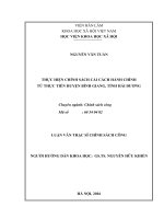 Thực hiện chính sách cải cách hành chính từ thực tiễn huyện bình giang, tỉnh hải dương 