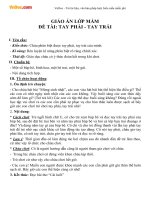 Giáo án lớp mầm đề tài Tay phải - tay trái