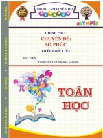 Chinh phục chuyên đề số phức Thầy Hiếu live