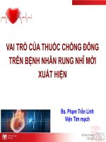 Vai Trò Của Thuốc Chống Đông Trên Bệnh Nhân Rung Nhĩ Mới Xuất Hiện