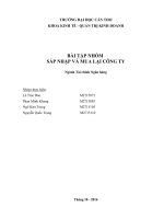 Tiểu luận môn sáp nhập và mua lại công ty ngành tài chính ngân hàng 