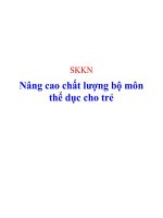 Nâng cao chất lượng bộ môn thể dục 