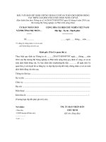 Mẫu đơn đề nghị chứng nhận cơ sở an toàn dịch bệnh động vật trên cạn