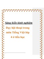 Sáng kiến kinh nghiệm dạy hội thoại trong môn tiếng việt lớp 4 ở tiểu học 