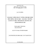 Giáo dục chính trị tư tưởng cho học sinh phổ thông trung học giáo dục thường xuyên từ thực tiễn huyện chương mỹ, thành phố hà nội