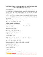 Giải bài tập trang 24, 25 SGK Toán lớp 8: Phân tích đa thức thành nhân tử bằng cách phối hợp nhiều phương pháp