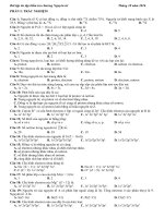 Bài tập ôn tập chương nguyên tử