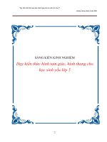 Sáng kiến kinh nghiệm dạy kiến thức hình tam giác, hình thang cho học sinh yếu lớp 5 