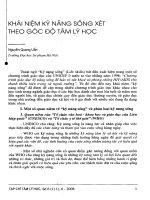 Khai niem ky nang song duoi goc do tam ly  Nguyen Quang Uan