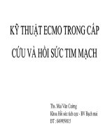 Kỹ Thuật ECMO Trong Cấp Cứu Và Hồi Sức Tim Mạch