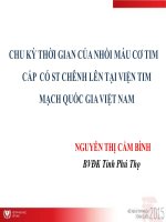 Chu Kỳ Thời Gian Của Nhồi Máu Cơ Tim Cấp Có ST Chênh Lên