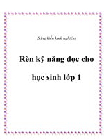 Rèn kỹ năng đọc cho học sinh lớp 1 