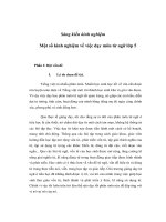 Sáng kiến kinh nghiệm   một số kinh nghiệm về việc dạy môn từ ngữ lớp 5 