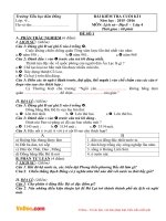 Đề thi học kì 1 môn Lịch sử - Địa lý lớp 4 trường tiểu học Kim Đồng, Quảng Nam năm 2015 - 2016