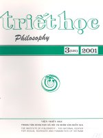 Tạp chí triết học số 3 (121), tháng 6   2001 