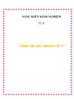 Sáng kiến kinh nghiệm   đề tài công tác chủ nhiệm lớp 