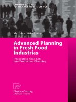 Springer advanced planning in fresh food industries   integrating shelf life into production planning 