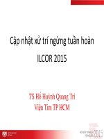Cập Nhật Xử Trí Ngừng Tuần Hoàn ILCOR 2015