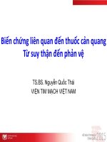 Biến Chứng Liên Quan Đến Thuốc Cản Quang Từ Suy Thận Đến Phản Vệ
