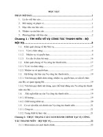 THỰC TRẠNG CẢI CÁCH HÀNH CHÍNH TẠI VỤ CÔNG TÁC THANH NIÊN – BỘ NỘI VỤ