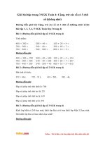 Giải bài tập trang 4 SGK Toán 3: Cộng, trừ các số có 3 chữ số (không nhớ)