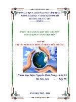 BÀI dự THI vận DỤNG KIẾN THỨC llên môn để GIẢI QUYẾT các TÌNH HUỐNG THỰC TIỄN  TRƯỜNG THCS tứ yên