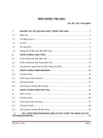 Hóa dược trị liệu   ths  BS  trần trung nghĩa