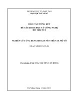 Nghiên cứu ứng dụng biogas nén trên xe mô tô 