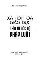 Xã hội hóa giáo dục nhìn từ góc độ pháp luật phần 1   TS  lê quốc hùng 
