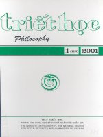 Tạp chí triết học số 1 (119) tháng 2   2001 