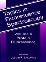 Topics in fluorescence spectroscopy vol  6 protein fluorescence