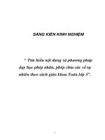 Sáng kiến kinh nghiệm   “ tìm hiểu nội dung và phương pháp dạy học phép nhân, phép chia các số tự nhiên theo sách giáo khoa toán lớp 3” 