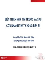 Biến Thiên Nhịp Tim Trước Và Sau Cơn Nhanh Thất Không Bền Bỉ