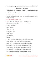 Giải bài tập trang 45, 46 SGK Toán 4: Tính chất kết hợp của phép cộng - Luyện tập