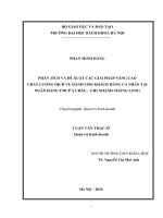 Phân tích và đề xuất các giải pháp nâng cao chất lượng dịch vụ dành cho khách hàng cá nhân tại ngân hàng TMCP á châu   chi nhánh thăng long 