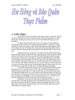 Đề tài hư hỏng và bảo quản thực phẩm tài liệu ebook giáo trình