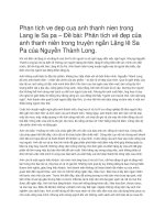 Phân tích vẻ đẹp của anh thanh niên trong truyện ngắn lặng lẽ sa pa của nguyễn thành long 