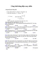 Công suất dòng điện xoay chiều