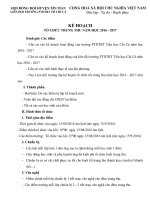 KẾ HOẠCH TỔ CHỨC TRUNG THU NĂM 2016-2017