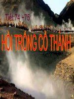Slide bài giảng Hồi trống cổ thành