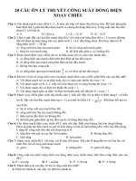 20 câu ôn lý thuyết công suất dòng điện xoay chiều