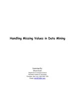 Handling Missing Values in Data Mining