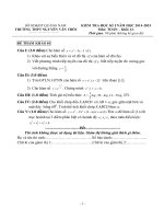 20 bộ đề thi học kì 1 môn toán lớp 12 năm học 2014 2015   đề kiểm tra học kì i môn toán lớp 12 