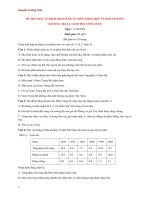 ĐỀ THI NHẬN DẠNG TRẮC NGHIỆM môn KHOA học xã hội năm 2017 