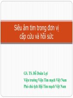 Siêu âm trong đơn vị hồi sức cấp cứu